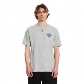 Тениска Volcom Free Wheel short sleeve T-shirt - Grey (Heather Grey) тениска,мъжки,тениски,дамски,тениски,volcom,free,wheel,short,sleeve,t,shirt,grey,(heather,grey)