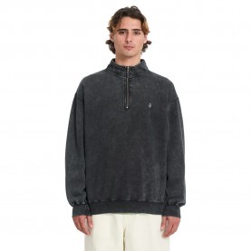 Блуза Volcom Single Stone half zip sweatshirt - Black (Light Acid Black) блуза,мъжки,пуловери,volcom,single,stone,half,zip,sweatshirt,black,(light,acid,black)