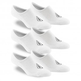 Чорапи Volcom Stones no show socks 3 pairs - White (White) чорапи,мъжки,чорапи,дамски,чорапи,volcom,stones,no,show,socks,3,pairs,white,(white)