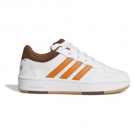 Юношески маратонки Adidas Hoops Classic Junior Trainers - White (Ftwr White / Rustic Orange / Preloved Brown) юношески,маратонки,мъжки,маратонки,дамски,маратонки,adidas,hoops,classic,junior,trainers,white,(ftwr,white,rustic,orange,preloved,brown)