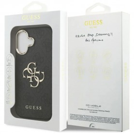 други,аксесоари,guess,big,classic,logo,iphone,17,phone,case,4g,black,(black,gold)