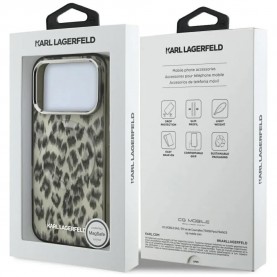 Karl lagerfeld IML Leopard Pattern MagSafe iPhone 17 Pro phone case - Beige (Brown) други,аксесоари,karl,lagerfeld,iml,leopard,pattern,magsafe,iphone,17,pro,phone,case,beige,(brown)