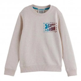 Блуза Scotch & soda 181925 sweatshirt - Beige (Ecru Melange) блуза,детски,блузи,scotch,&,soda,181925,sweatshirt,beige,(ecru,melange)