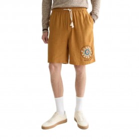 Къси панталони Scotch & soda 182183 Linen Wide Leg shorts - Brown (Cathay Spice) къси,панталони,мъжки,панталони,дамски,панталони,scotch,&,soda,182183,linen,wide,leg,shorts,brown,(cathay,spice)
