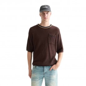 блуза,мъжки,пуловери,дамски,пуловери,scotch,&,soda,182254,short,sleeve,sweater,brown,(hot,fudge)