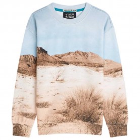 Блуза Scotch & soda 183026 sweatshirt - Blue (Desert Scenery) блуза,детски,блузи,scotch,&,soda,183026,sweatshirt,blue,(desert,scenery)