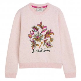 Блуза Scotch & soda 183031 sweatshirt - Pink (Eggnog) блуза,детски,блузи,scotch,&,soda,183031,sweatshirt,pink,(eggnog)