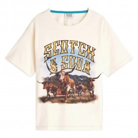 Тениска Scotch & soda 183097 short sleeve T-shirt - Beige (Eggnog) тениска,мъжки,тениски,дамски,тениски,scotch,&,soda,183097,short,sleeve,t,shirt,beige,(eggnog)