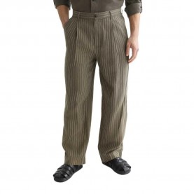 Панталони тип чино Scotch & soda 183114 Linen Loose Straight Fit chino pants - Green (Garden Green Pinstripe) панталони,тип,чино,мъжки,панталони,дамски,панталони,scotch,&,soda,183114,linen,loose,straight,fit,chino,pants,green,(garden,green,pinstripe)
