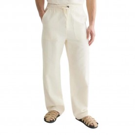 Панталони Scotch & soda Otis Linen Relaxed Straight Fit pants - White (Eggnog) панталони,мъжки,панталони,дамски,панталони,scotch,&,soda,otis,linen,relaxed,straight,fit,pants,white,(eggnog)