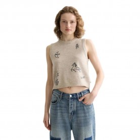 потник,дамски,пуловери,дамски,плетени,дрехи,scotch,&,soda,u9a01079t,knitted,vest,beige,(oatmeal,melange)