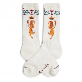 чорапи,дамски,чорапи,jimmy,lion,athletic,brianda,lion,crown,long,socks,white,(beige)