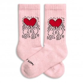 чорапи,детски,чорапи,jimmy,lion,athletic,keith,haring,heart,socks,pink,(pink)