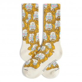 чорапи,мъжки,чорапи,jimmy,lion,athletic,the,big,lebowski,the,dude,long,socks,white,(beige)