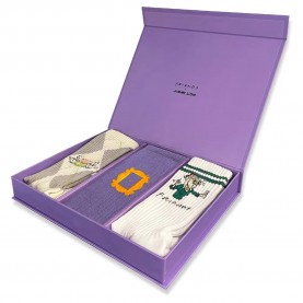 чорапи,мъжки,чорапи,jimmy,lion,friends,long,socks,3,pairs,purple,(multicolor)