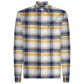 Карирана риза Tommy hilfiger MW0MW40896 long sleeve shirt - White (Preppy Navy / Check) карирана,риза,мъжки,ризи,tommy,hilfiger,mw0mw40896,long,sleeve,shirt,white,(preppy,navy,check)