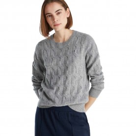 Блуза Tommy hilfiger WW0WW43586 sweater - Grey (Mid Grey Heather) блуза,дамски,пуловери,дамски,плетени,дрехи,tommy,hilfiger,ww0ww43586,sweater,grey,(mid,grey,heather)