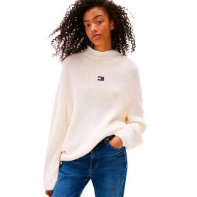 Блуза Tommy jeans DW0DW21676 sweater - White (Ancient White) блуза,мъжки,пуловери,дамски,пуловери,tommy,jeans,dw0dw21676,sweater,white,(ancient,white)