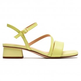 Сандали Clarks shoes Serina35 Strap heel sandals - Yellow (Lime Leather) сандали,дамски,сандали,и,чехли,clarks,shoes,serina35,strap,heel,sandals,yellow,(lime,leather)