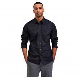 риза,с,дълъг,ръкав,мъжки,ризи,selected,slim,marcel,long,sleeve,shirt,black,(black,aop)