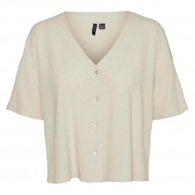 Риза с къс ръкав Vero moda Jesmilo short sleeve shirt - Beige (Silverlining) риза,с,къс,ръкав,дамски,ризи,мъжки,ризи,vero,moda,jesmilo,short,sleeve,shirt,beige,(silverlining)