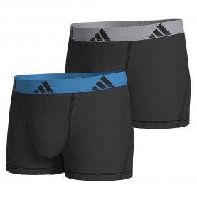 Боксерки Adidas Active Flex Cotton boxers 2 units - Grey (Silver / Blue) боксерки,мъжко,бельо,adidas,active,flex,cotton,boxers,2,units,grey,(silver,blue)