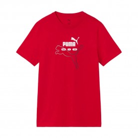 Тениска Puma Ess Logo Lab Summer short sleeve T-shirt - Red (For All Time Red) тениска,мъжки,тениски,дамски,тениски,puma,ess,logo,lab,summer,short,sleeve,t,shirt,red,(for,all,time,red)