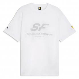 Тениска Puma Ferrari Graphic short sleeve T-shirt - White (Puma White) тениска,мъжки,тениски,дамски,тениски,puma,ferrari,graphic,short,sleeve,t,shirt,white,(puma,white)