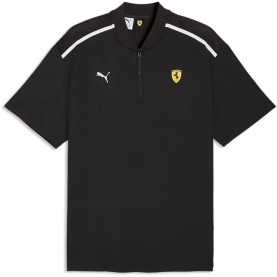 Puma Ferrari Premium Cloudspun short sleeve polo - Black (Puma Black) дамски,блузи,с,яка,мъжки,блузи,с,яка,puma,ferrari,premium,cloudspun,short,sleeve,polo,black,(puma,black)
