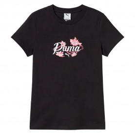 Тениска Puma Floral Graphic Cat short sleeve T-shirt - Black (Puma Black) тениска,мъжки,тениски,дамски,тениски,puma,floral,graphic,cat,short,sleeve,t,shirt,black,(puma,black)