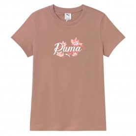 тениска,мъжки,тениски,дамски,тениски,puma,floral,graphic,cat,short,sleeve,t,shirt,brown,(sandstone)