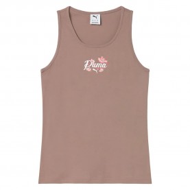 Тениска Puma Floral Graphic sleeveless T-shirt - Brown (Sandstone) тениска,мъжки,тениски,дамски,тениски,puma,floral,graphic,sleeveless,t,shirt,brown,(sandstone)