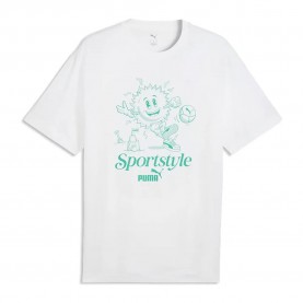 Тениска Puma Graphic Sun short sleeve T-shirt - White (Puma White) тениска,мъжки,тениски,дамски,тениски,puma,graphic,sun,short,sleeve,t,shirt,white,(puma,white)