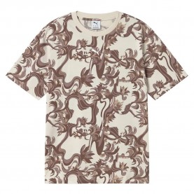 тениска,мъжки,тениски,дамски,тениски,puma,floral,short,sleeve,t,shirt,beige,(alpine,snow)
