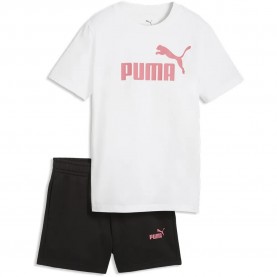 Puma Ess Nº1 Logo set - White (Puma White / Wild Pink) детски,екипи,puma,ess,nº1,logo,set,white,(puma,white,wild,pink)