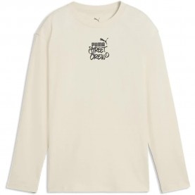 тениска,мъжки,тениски,дамски,тениски,puma,mid90s,sp,relaxed,fit,long,sleeve,t,shirt,beige,(alpine,snow)