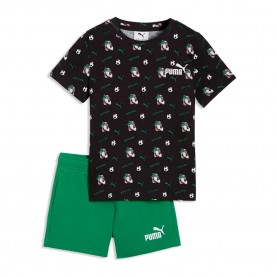 Puma Super short sleeve set - Green / Black (Puma Black) детски,екипи,детски,облекла,за,момчета,puma,super,short,sleeve,set,green,black,(puma,black)