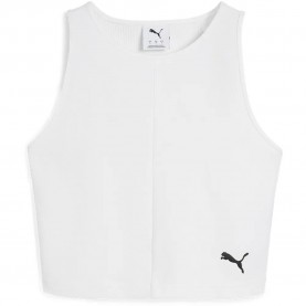 Потник Puma Wardrobe ESS Cropped Sleeveless Top - White (PUMA White) потник,дамски,топове,puma,wardrobe,ess,cropped,sleeveless,top,white,(puma,white)