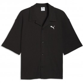 риза,с,къс,ръкав,дамски,ризи,мъжки,ризи,puma,wardrobe,ess,waffle,boxy,fit,short,sleeve,shirt,black,(puma,black)