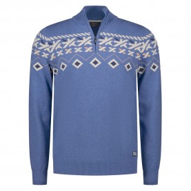 блуза,мъжки,пуловери,дамски,пуловери,nza,new,zealand,26an481,half,zip,sweater,blue,(classic,blue,melange)