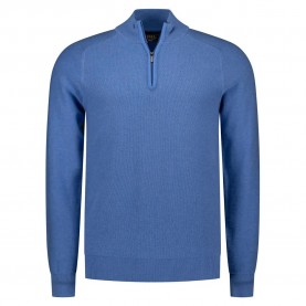 Блуза Nza new zealand 26BN408 half zip sweater - Blue (Cool Blue Melange) блуза,мъжки,пуловери,дамски,пуловери,nza,new,zealand,26bn408,half,zip,sweater,blue,(cool,blue,melange)
