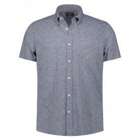 Риза с къс ръкав Nza new zealand 26CN506S short sleeve shirt - Grey (Navy Sky Melange) риза,с,къс,ръкав,дамски,ризи,мъжки,ризи,nza,new,zealand,26cn506s,short,sleeve,shirt,grey,(navy,sky,melange)