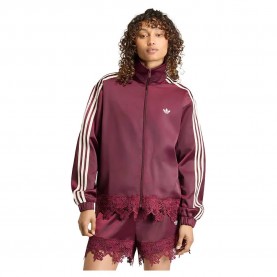 блуза,дамски,блузи,adidas,originals,satin,lace,firebird,loose,full,zip,sweatshirt,red,purple,(maroon)