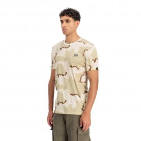 Тениска Alpha industries Backprint Camo short sleeve T-shirt - Beige (Desert Camo 91) тениска,мъжки,тениски,дамски,тениски,alpha,industries,backprint,camo,short,sleeve,t,shirt,beige,(desert,camo,91)