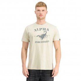 тениска,мъжки,тениски,дамски,тениски,alpha,industries,scorpion,short,sleeve,t,shirt,beige,(vintage,white)