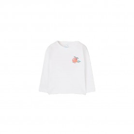Тениска Boboli 103082 long sleeve T-shirt - White (White) тениска,мъжки,тениски,дамски,тениски,boboli,103082,long,sleeve,t,shirt,white,(white)