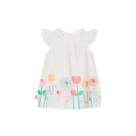 Рокля Boboli 143020 sleeveless dress - White (White) рокля,дамски,поли,и,рокли,boboli,143020,sleeveless,dress,white,(white)