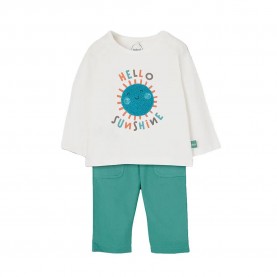 Boboli 223007 long sleeve set - Green / White (Chemical White) детски,екипи,детски,облекла,за,момчета,boboli,223007,long,sleeve,set,green,white,(chemical,white)