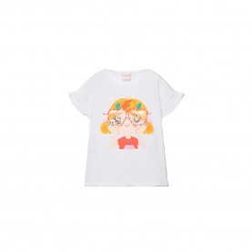 Тениска Boboli 343088 short sleeve T-shirt - White (White) тениска,мъжки,тениски,дамски,тениски,boboli,343088,short,sleeve,t,shirt,white,(white)