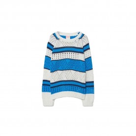 Блуза Boboli 403131 sweater - Blue (White) блуза,мъжки,пуловери,дамски,пуловери,boboli,403131,sweater,blue,(white)